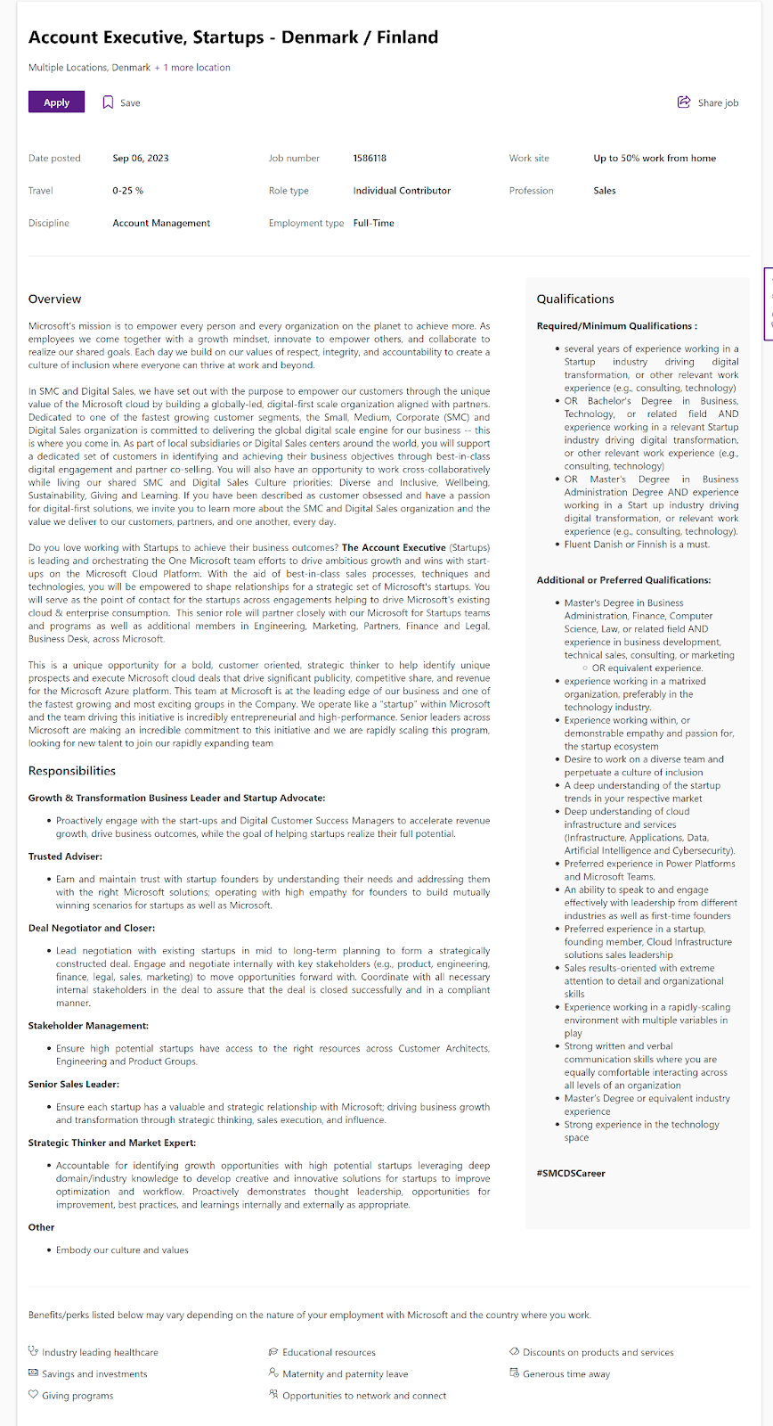 Microsoft account executive job description