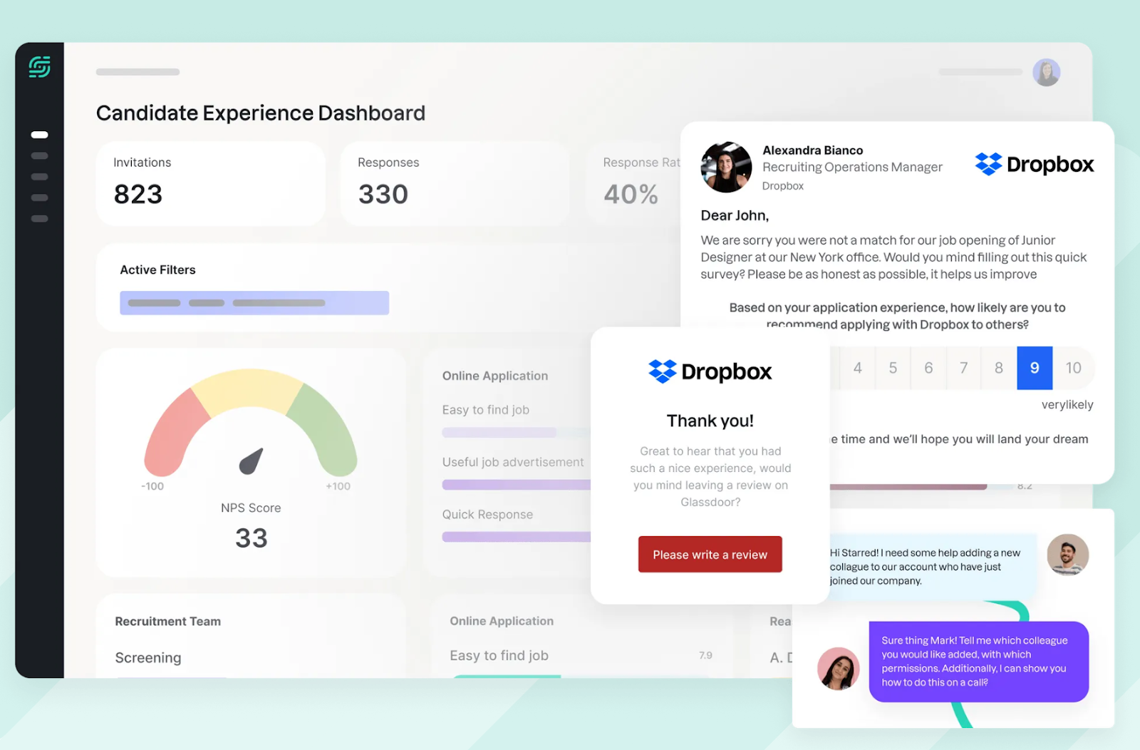 Starred feedback form and survey creation platform